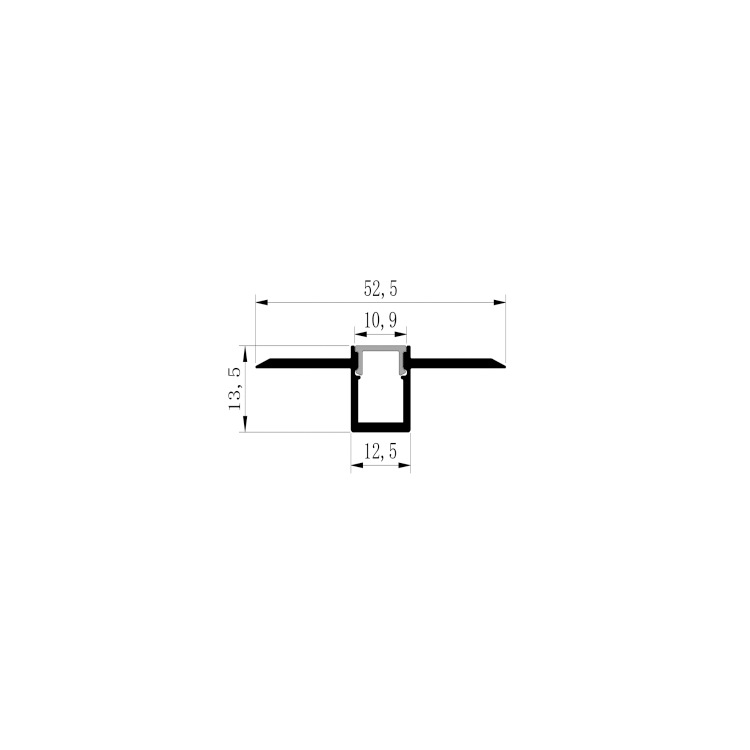 12*13 board width pre-embedded corner line light hard light strip shell aluminum groove